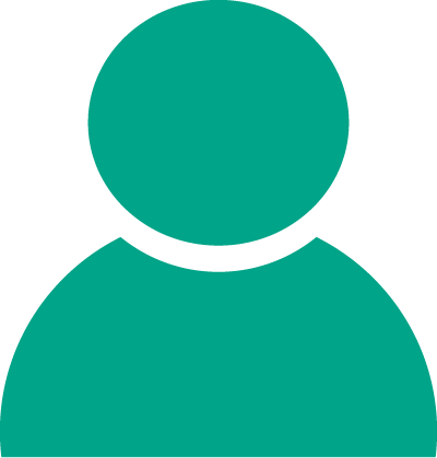 Green person silhouette.