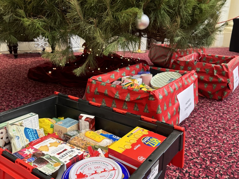 Christmas hampers handover 2024